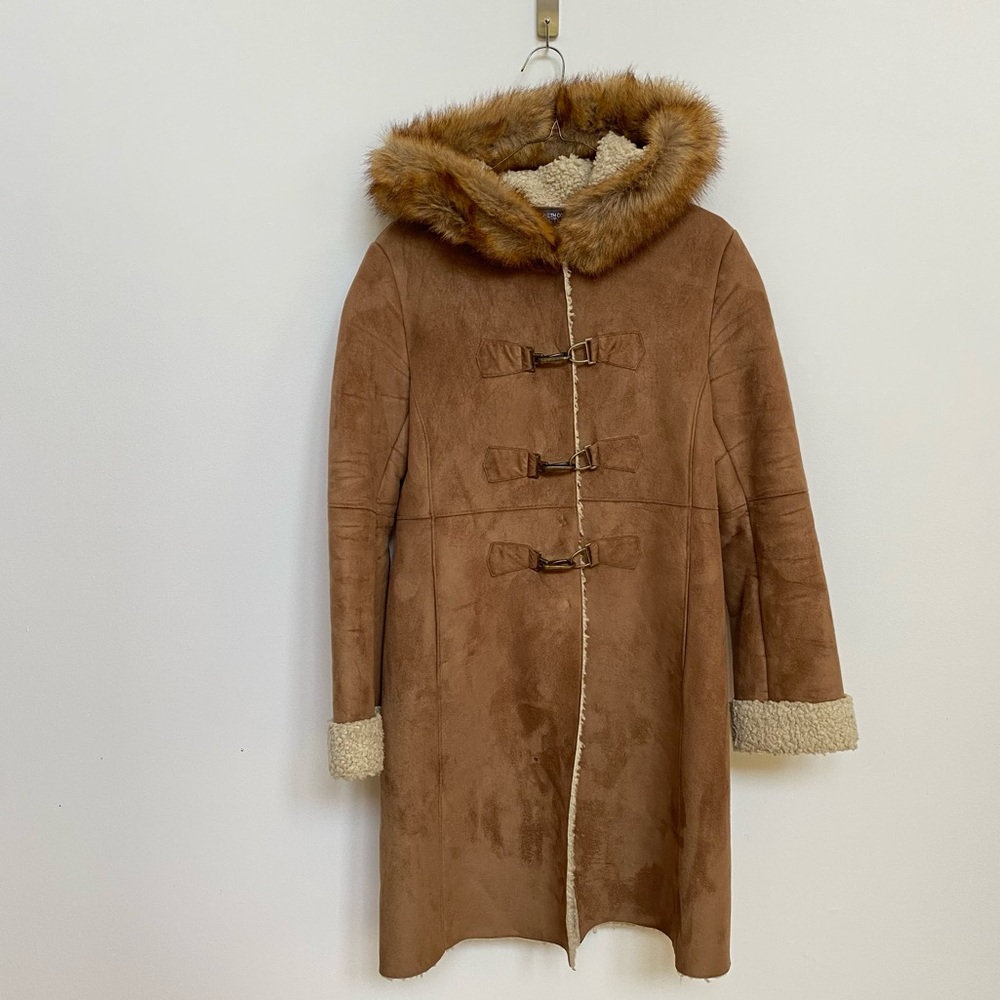 Kenneth Cole Reaction Faux Suede and Shearling Jacket